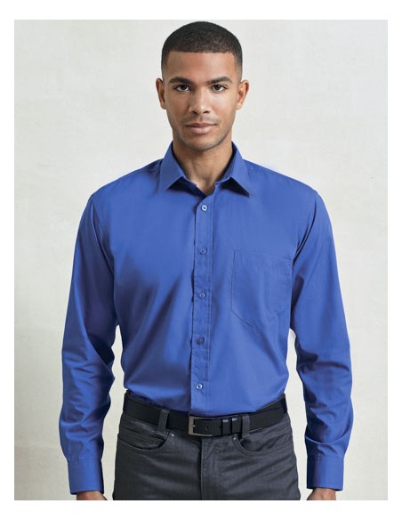 PRE-PR200-Mens Poplin Long Sleeve Shirt 2